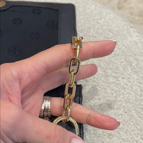 Tory Burch Black Leather and Suede Crossbody Bag - Picture 5 of 6